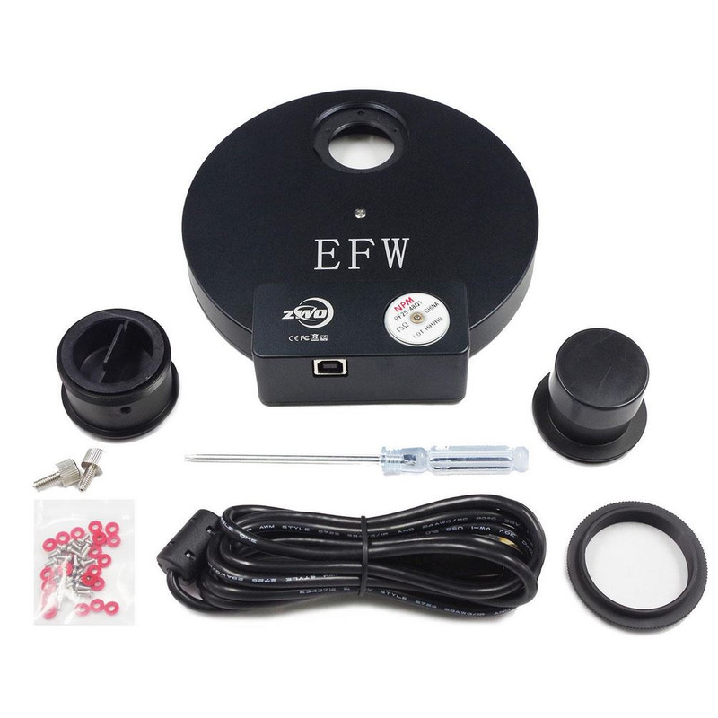 ZWO Gemotoriseerd filterwiel EFW 7x36mm unmounted