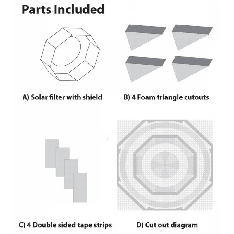 Explore Scientific Zonnefilters Sun Catcher zonnefilter voor  229-254mm (9"-10") SCT