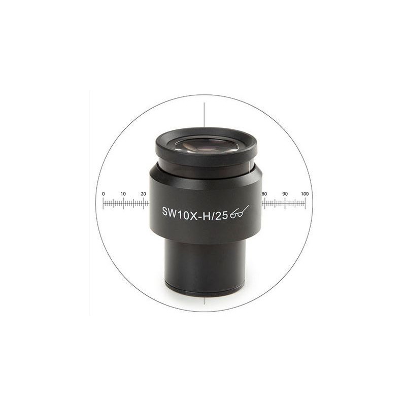 Euromex Oculair meten 10x/25mm SWF, micrometer, dradenkruis, Ø: 30mm, DX.6010-CM (Delphi-X)