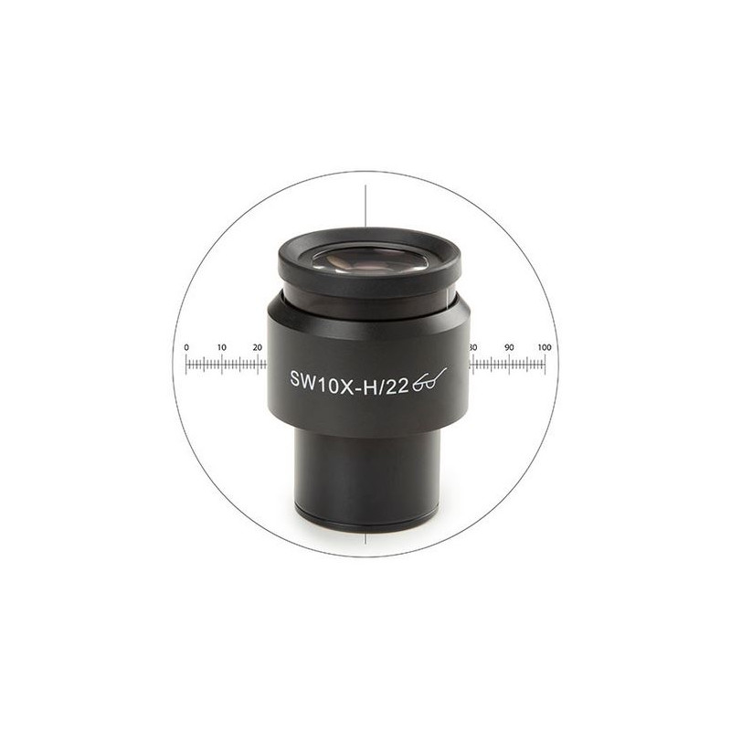 Euromex Oculair meten 10x/22mm, micrometer, dradenkruis, Ø: 30mm, DX.6210-CM (Delphi-X)