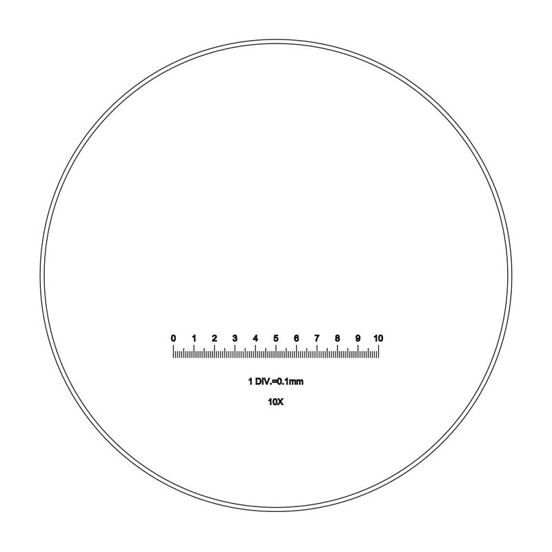 Motic Micrometerplaat Streepplaat, 100/10mm, Ø: 23mm (SMZ-140)
