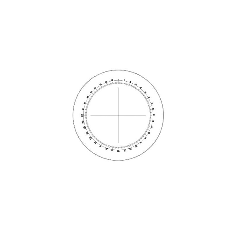 Motic Micrometerplaat Dradenkruis Dradenkruis 360°/1°, dradenkruis, Ø23mm (SMZ-140)