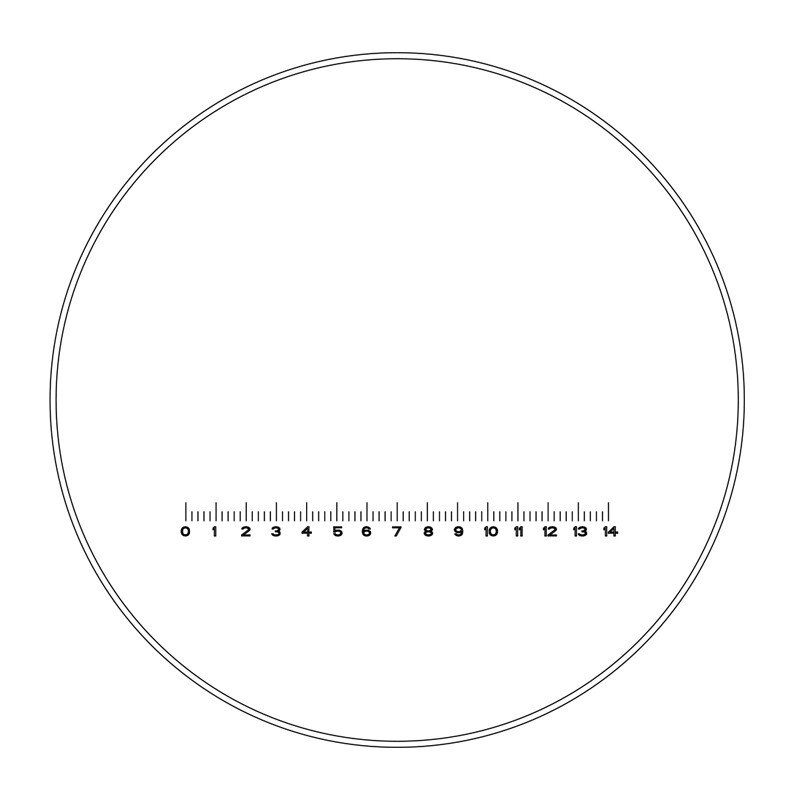 Motic Streepplaat, 70/14mm, Ø: 23mm (SMZ-140)