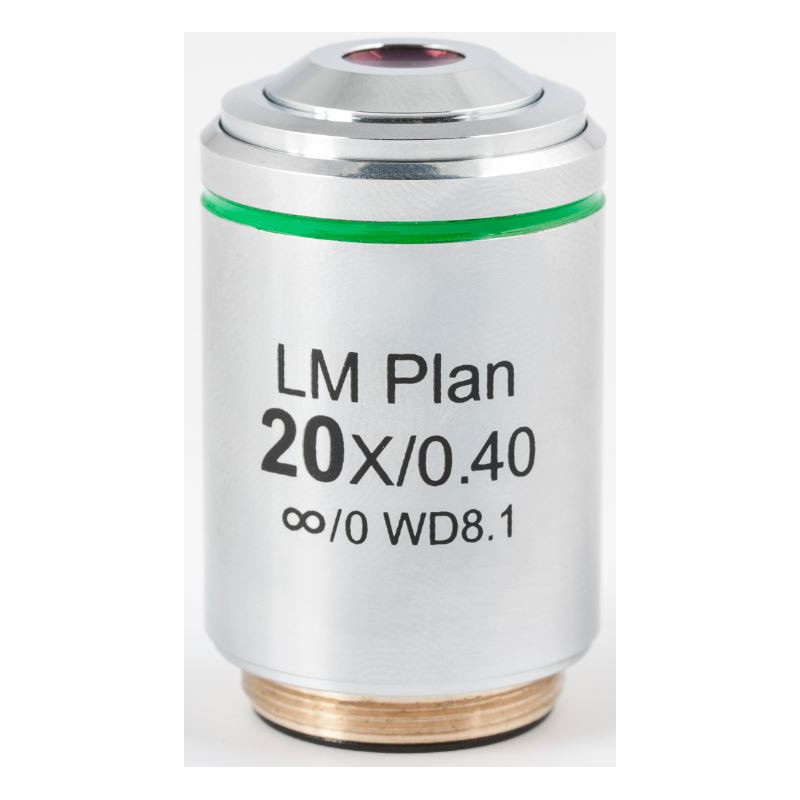 Motic Objectief LM PL, CCIS, LM, plan, achro, 20x/0.4, w.d 8.1mm (AE2000 MET)