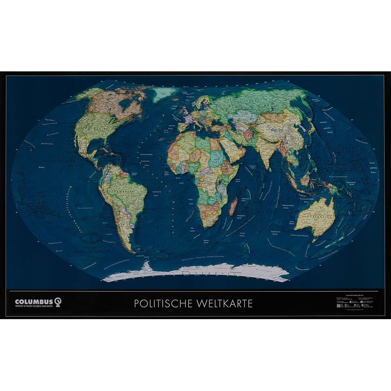 Columbus Wereldkaart satelliet, compatibel met Object Identifier (medium)