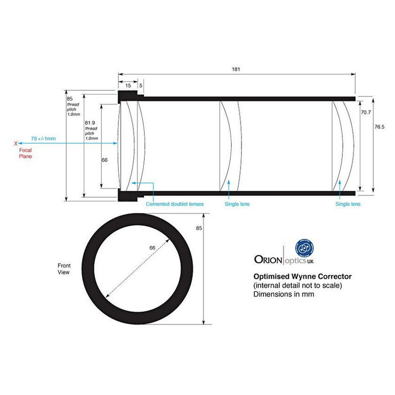 Orion Optics UK Telescoop N 300/1140 AG12 Carbon Astrograph OTA