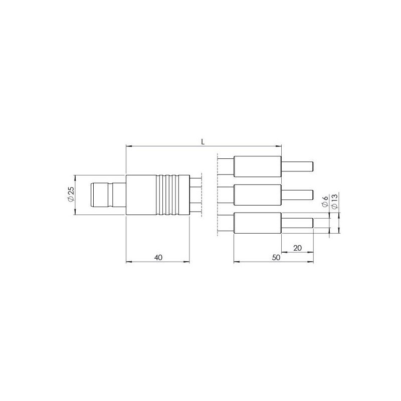 StarLight Opto-Electronics GLF3-1600-4.5, 3-armig, armlengte 1600 mm, actieve diameter 4,5 mm
