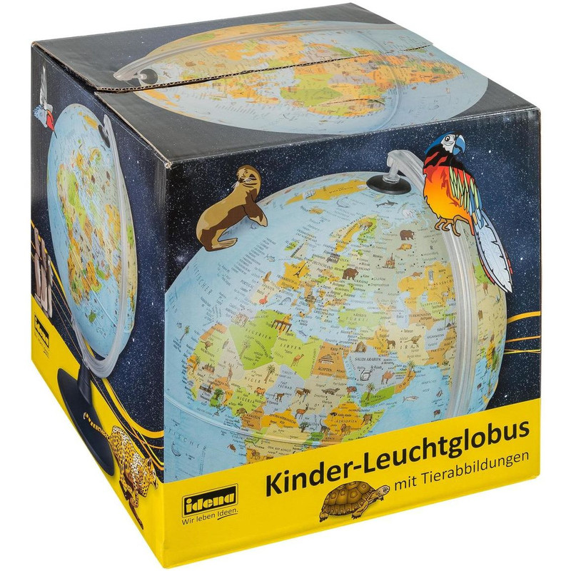 Idena Kinderglobe Verlichte wereldbol met dierenillustraties 30cm