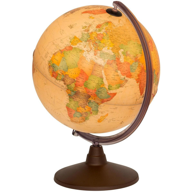 Idena Antieke verlichte globe 30cm