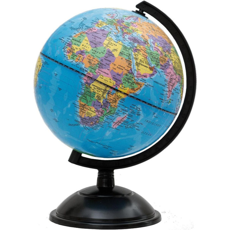 Idena Politieke schoolglobe 18cm