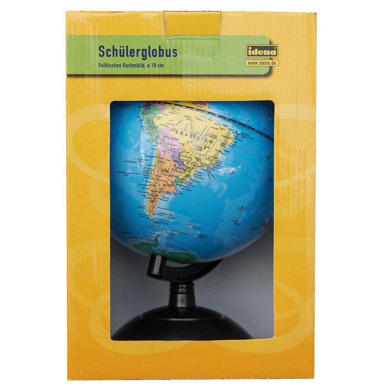 Idena Politieke schoolglobe 18cm