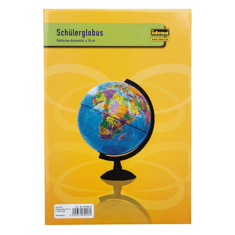 Idena Politieke schoolglobe 18cm