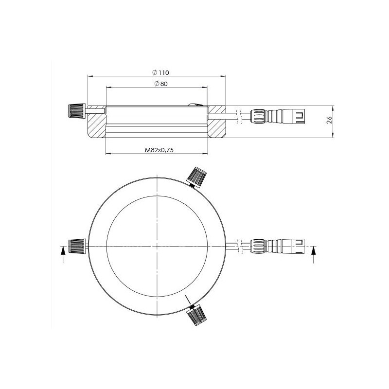 StarLight Opto-Electronics RL5-80 R, rood (620 nm), Ø 80mm
