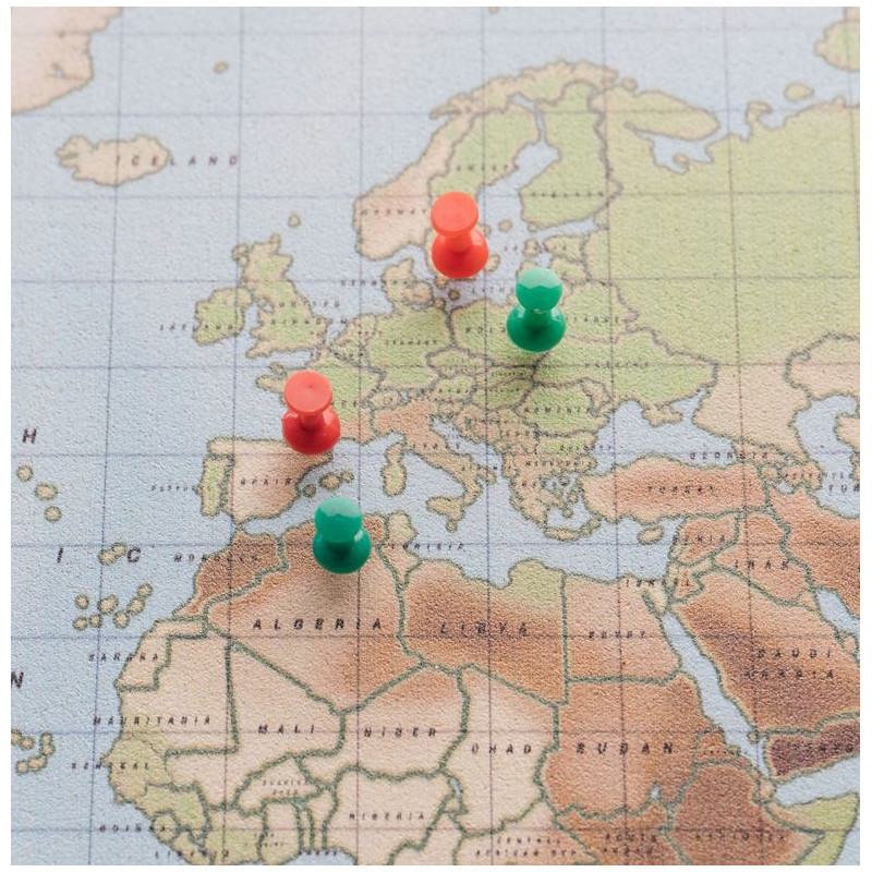 Miss Wood Wereldkaart Boskaart Aquarel Fysiek L