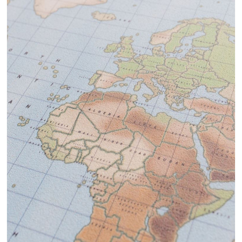 Miss Wood Wereldkaart Boskaart Aquarel Fysiek XL