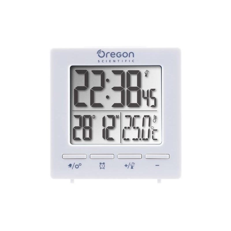 Oregon Scientific Weerstation RC Alarm clock with temperature white
