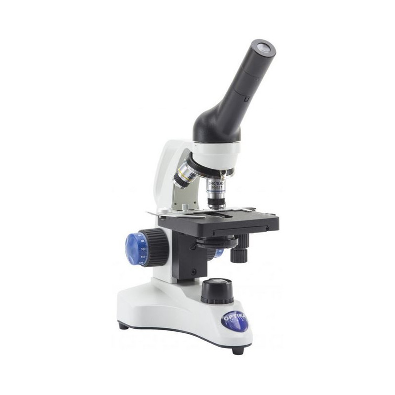 Optika Microscoop B-20CR, monoculair, LED, met oplaadbare batterijen