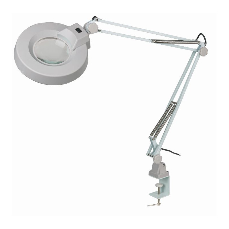Schweizer Vergrootglazen Vergrootglas schaararm tafelklem, 2x/Ø125mm, biconvex, 22W