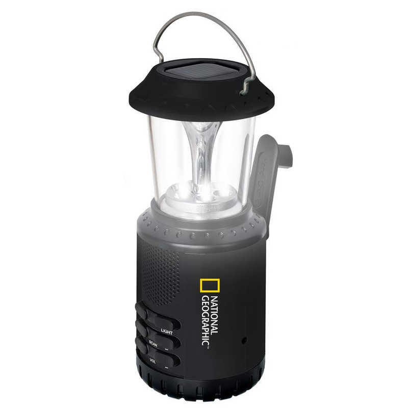 National Geographic Werklamp Campinglantaarn op zonne-energie met radio