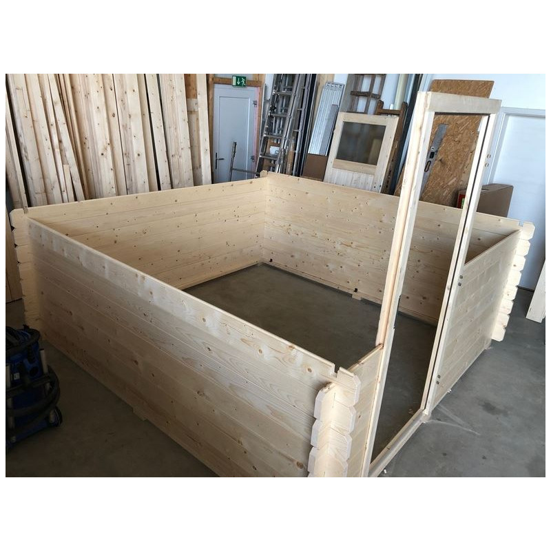 Dome Parts GreenLine Mini observatorium met intrekbaar dak en houtbescherming