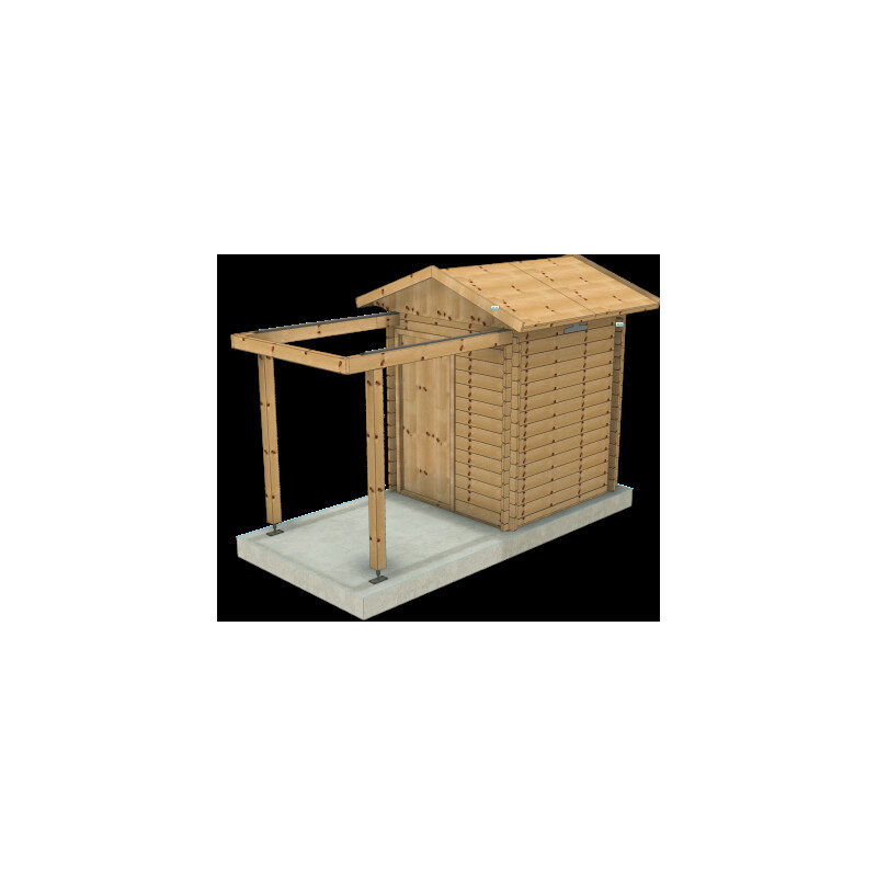 Dome Parts GreenLine Mini observatorium met intrekbaar dak en houtbescherming