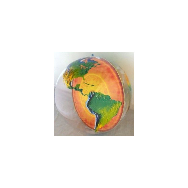 Opblaasbare wereldbol met aardkern 92cm