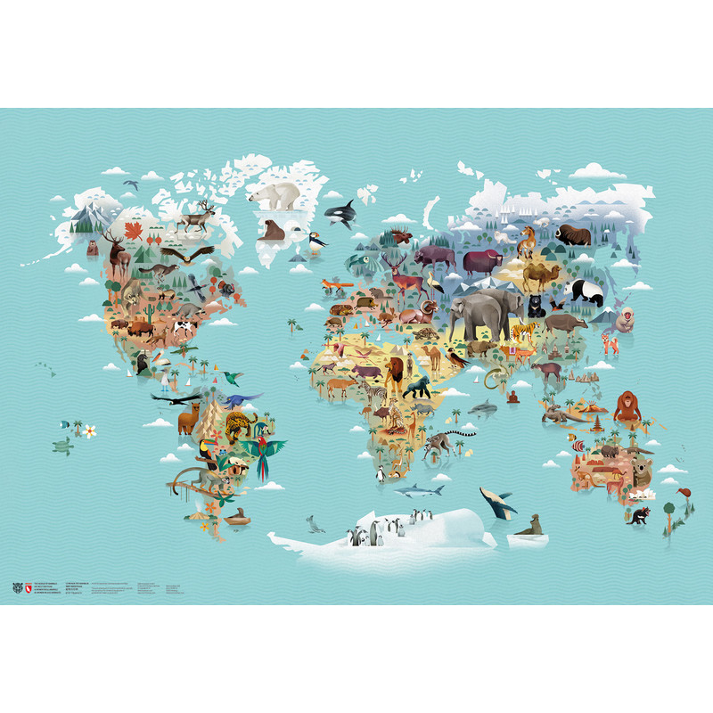 Marmota Maps Wereldkaart World of Animals