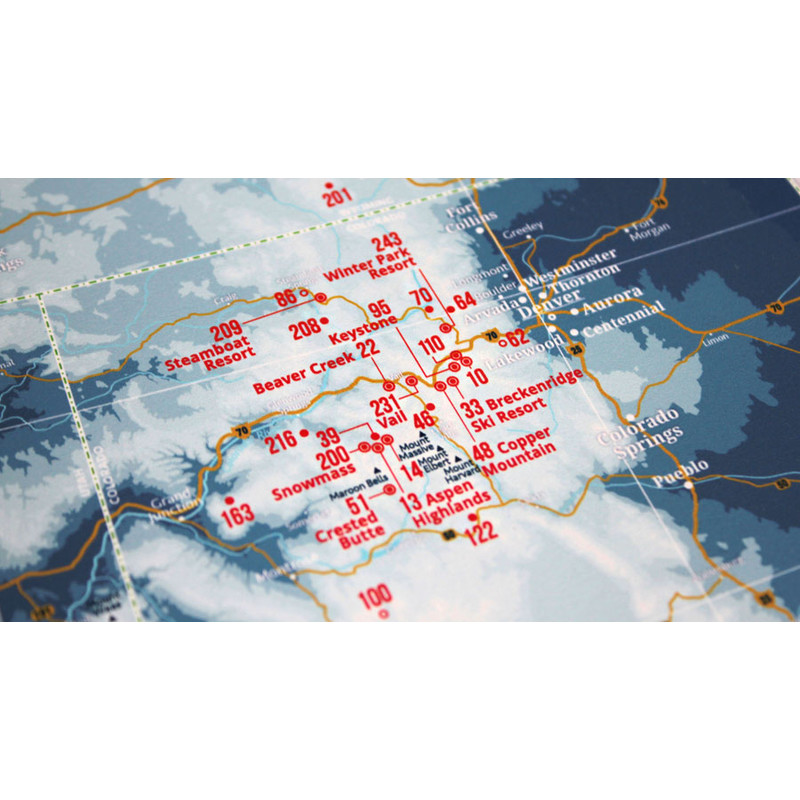 Marmota Maps Regionale kaart Ski Resorts of the West