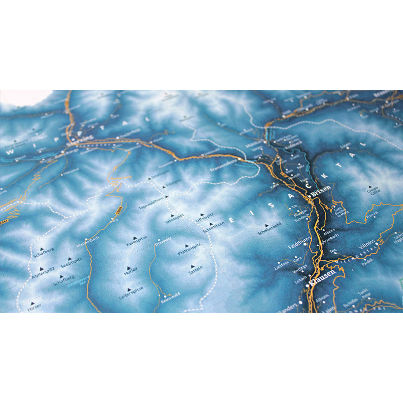 Marmota Maps Regionale kaart Zuid-Tirol Ski Blauw
