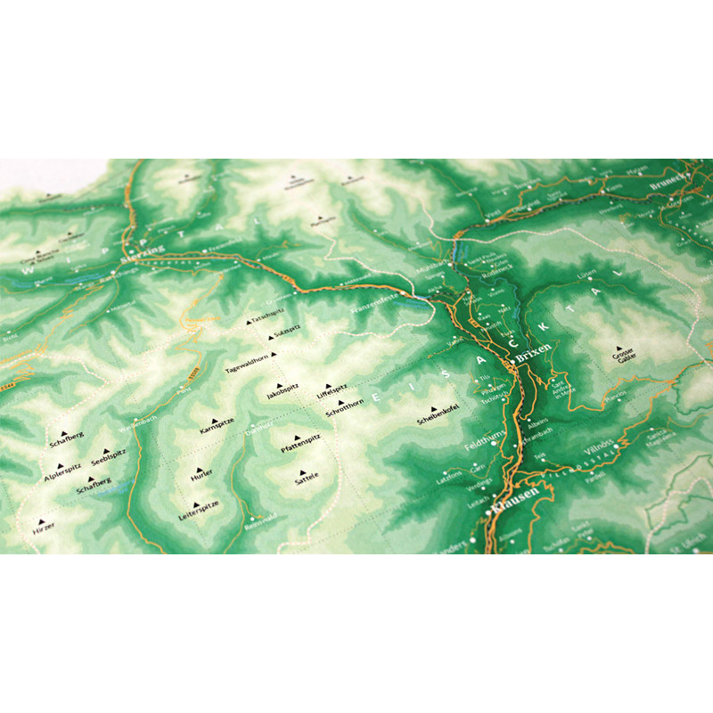 Marmota Maps Regionale kaart Zuid-Tirol Mountain Groen
