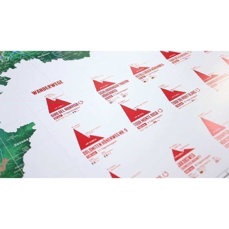 Marmota Maps Alpenkaart 111 bergen en 20 wandelroutes