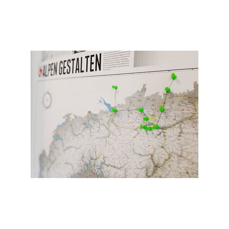 Marmota Maps Regionale kaart Ontwerp de Alpen (100x70cm)