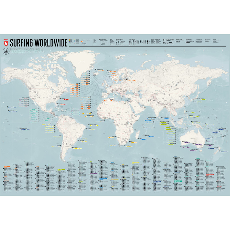 Marmota Maps Wereldkaart Surfen Wereldwijd (Engels)
