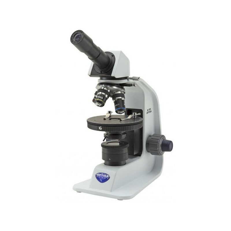 Optika Microscoop B-150P-MRPL, POL, mono, plat, oplaadbare batterij, 400x