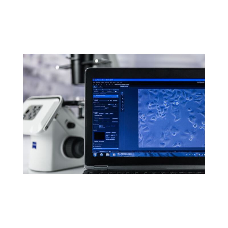 ZEISS omgekeerde microscoop Primovert HDcam Ph0, Ph1, Ph2, 40-400x, Ph1, Kond 0,4, Cam 5MP