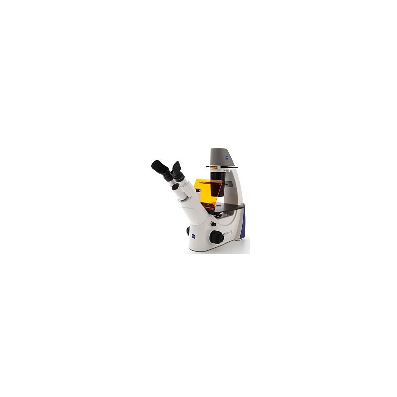 ZEISS Omgekeerde microscoop Primovert trino Ph0, Ph1, Ph2, 40x, 100x, 200x, 400x Cond 0.4, Fluo 470nm