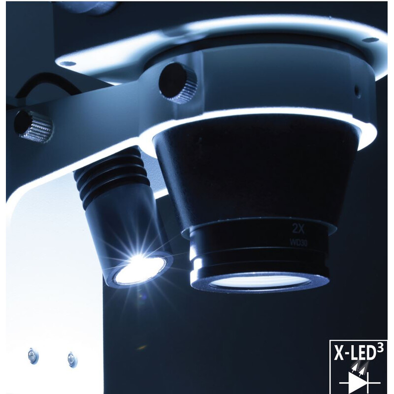 Optika Stereo zoom microscoop SZO-9, bino, 6.7-45x, overhangend, AM Arms, zonder Belichting