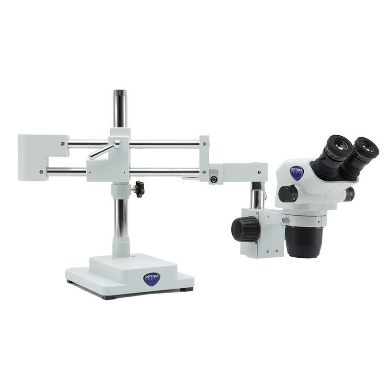 Optika Stereo zoom microscoop SZO-9, bino, 6.7-45x, überhängend, 2-Arm, ohne Beleuchtung
