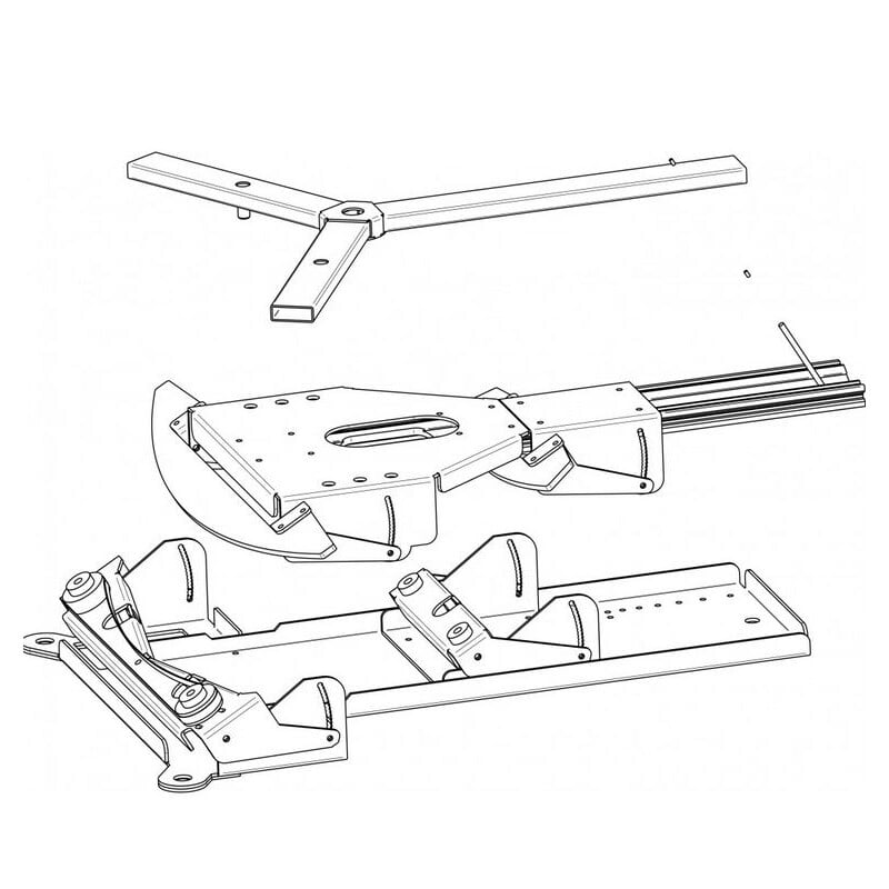 Geoptik Polar wedge EQ platform voor Dobson telescopen voor 30°-60° N/S Eartha
