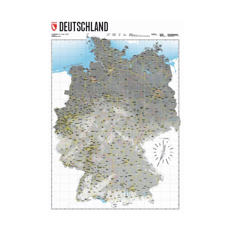 Marmota Maps Kaart Deutschlandkarte Map Grey