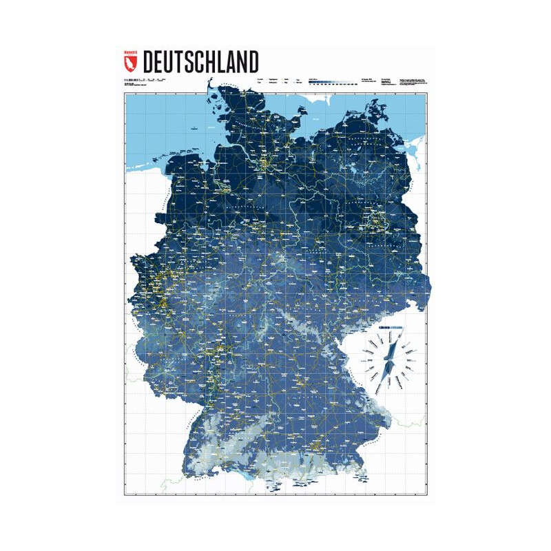 Marmota Maps Kaart Deutschlandkarte Ski Blue