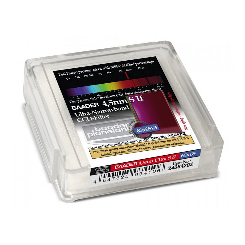 Baader Filters Ultra-Narrowband 4,5nm S II CCD Filter 65x65mm