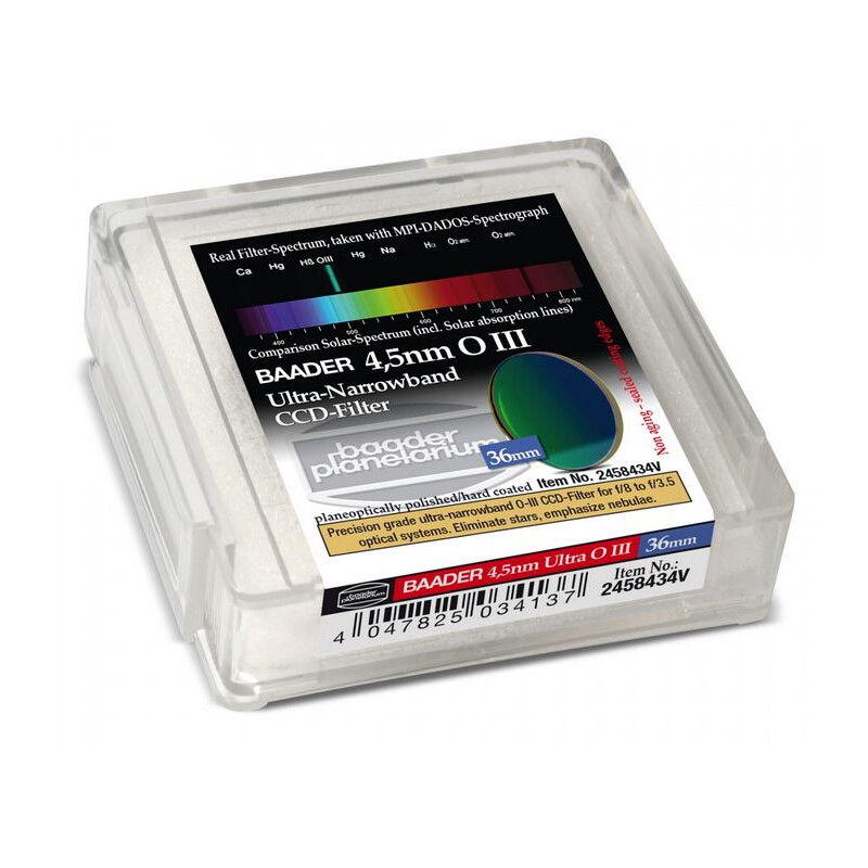Baader Filters Ultra-Narrowband 4,5nm OIII CCD Filter 36mm