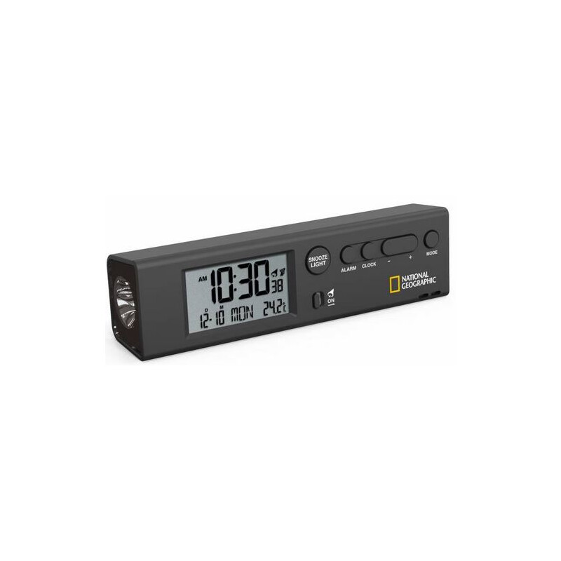 National Geographic Uur World Time Clock with Temperature and Flashlight