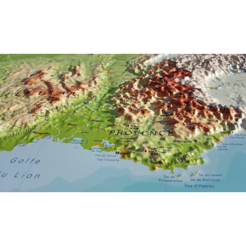 3Dmap Kaart La France Physique