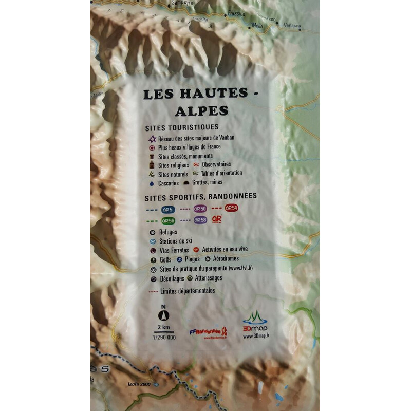 3Dmap Regionale kaart Les Hautes Alpes