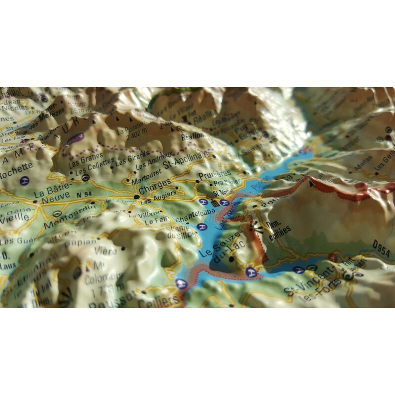 3Dmap Regionale kaart Les Hautes Alpes