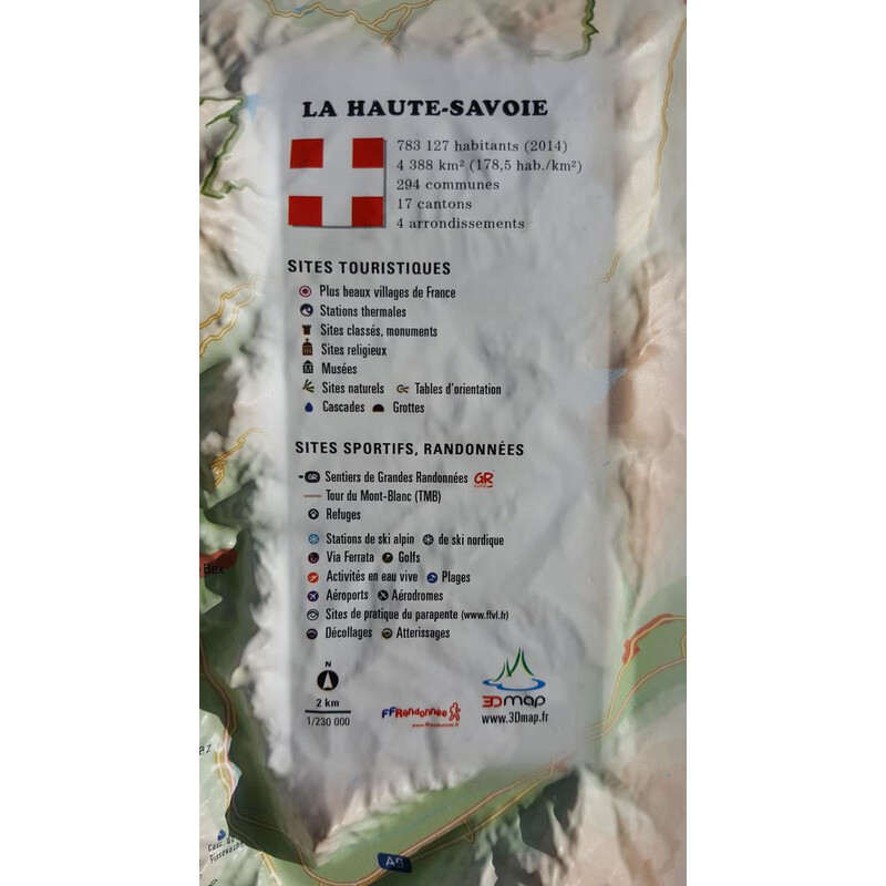 3Dmap Regionale kaart La Haute Savoie