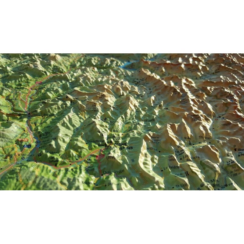 3Dmap Regionale kaart Les Alpes-de-Hautes- Provence