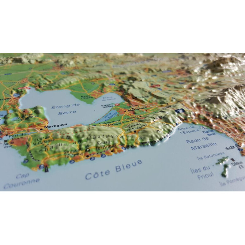 3Dmap Regionale kaart Les Massifs de Provence